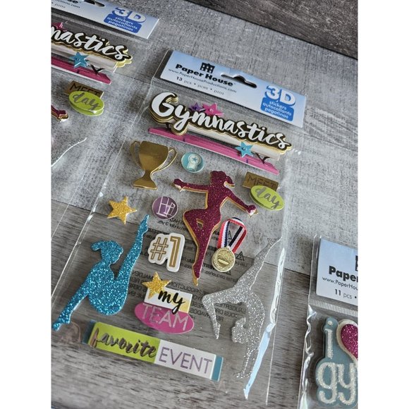 Sticker Lot Sports Gymnastics Scrapbooking 3D Stickers RARE Mambi + #72 - Picture 6 of 8